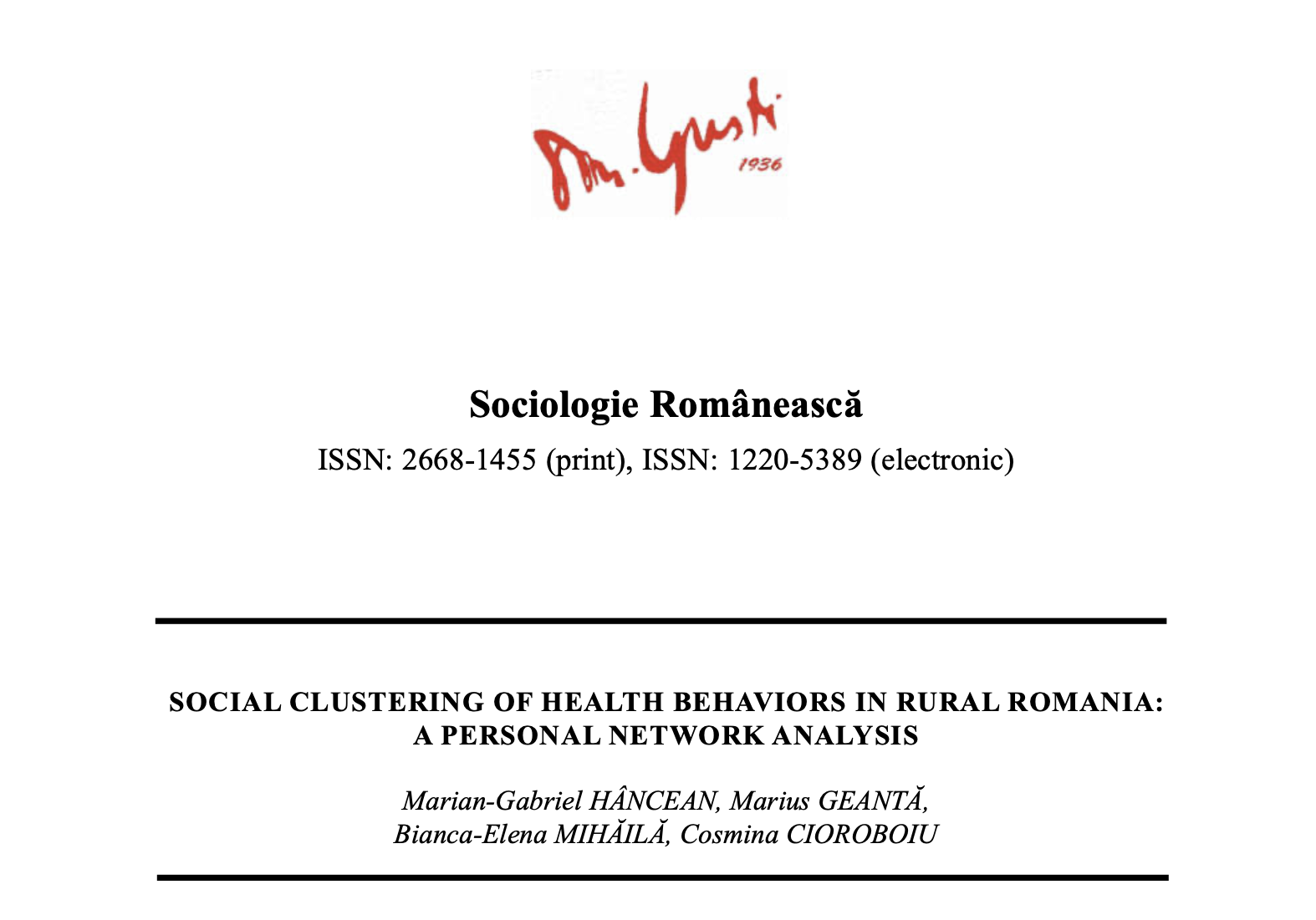Social clustering of health research